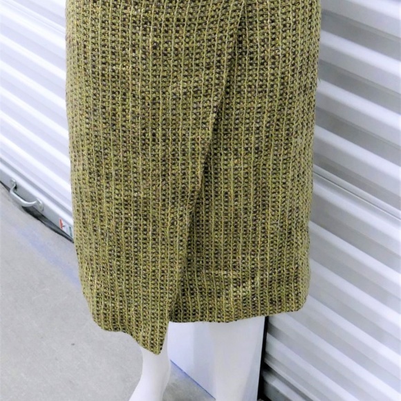 Barneys New York Gold Brocade Pencil Skirt sz 8 - Picture 5 of 8